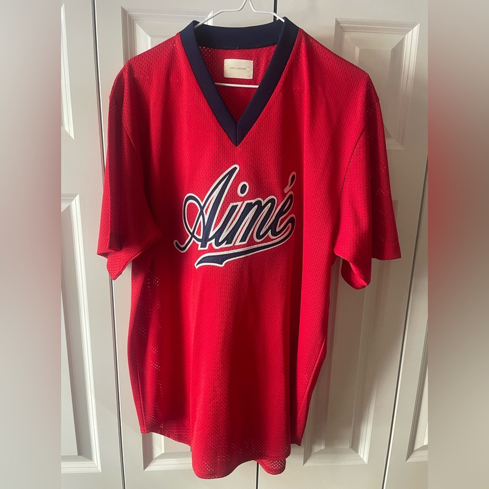 Aime Leon Dore ALD Red Pullover Jersey Short Sleeve